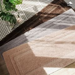 Thảm Lau Chân Cotton Len Sợi Ngắn Siêu Thấm Dày Viền Ra Vào Cửa Nhà Tắm