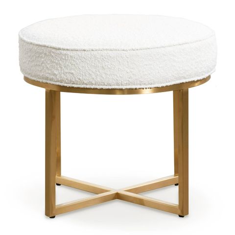 Đôn Ngồi Chân Sắt Lót Đệm Boucle