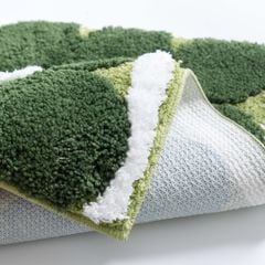 Thảm Lau Chân Dệt Lông Siêu Thấm Decor Các Vị Trí Trong Nhà Lưới Tròn