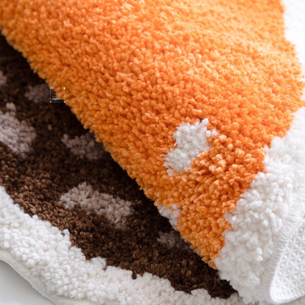 Thảm Lau Chân Dệt Lông Siêu Thấm Decor Các Vị Trí Trong Nhà Quả Thông