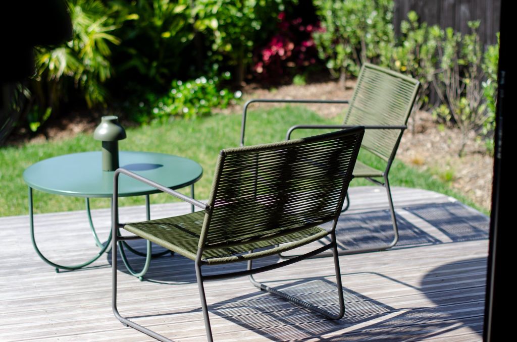 Ghế Sắt Ngoài Trời Đan Dây Split