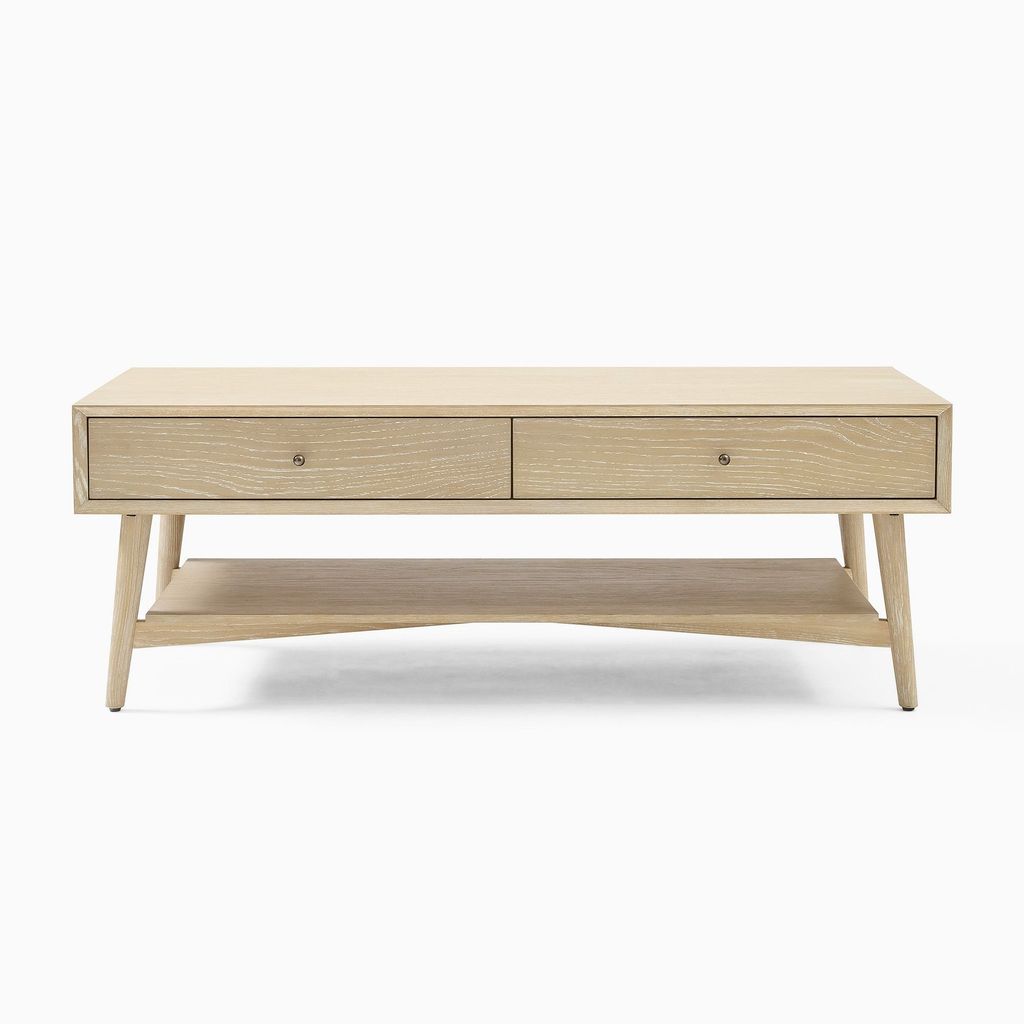 Bàn Trà Kiểu Tủ Ngăn Kéo 2 Tầng Mid Century