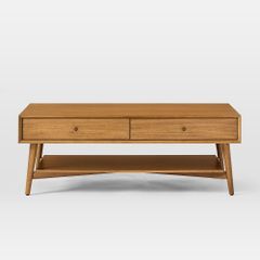 Bàn Trà Kiểu Tủ Ngăn Kéo 2 Tầng Mid Century