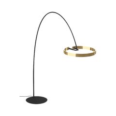 Đèn Sàn Thân Cong Decor Phòng Khách Chao Thanh Tròn Hiện Đại