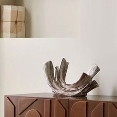 Tượng Decor Để Bàn Hình Dải Lụa Cong Wabi Sabi