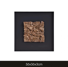 Tượng Tranh Trang Trí Bằng Da Mạ Vàng Decor Kệ