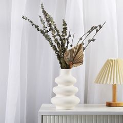 Bình Gốm Hình Bầu Gợn Sóng 3 Tầng