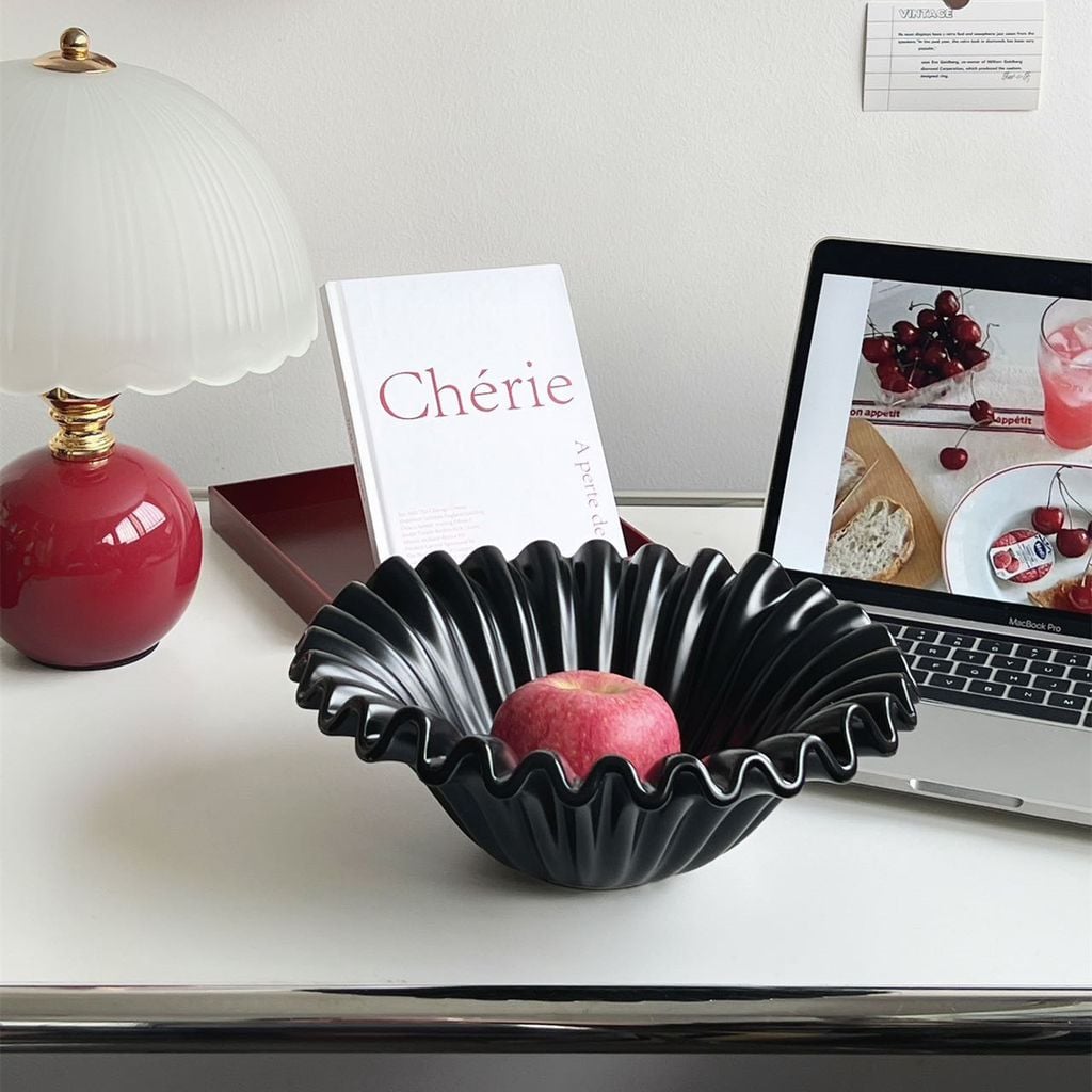 Dĩa Trái Cây Gợn Sóng Dập Ply Nghệ Thuật