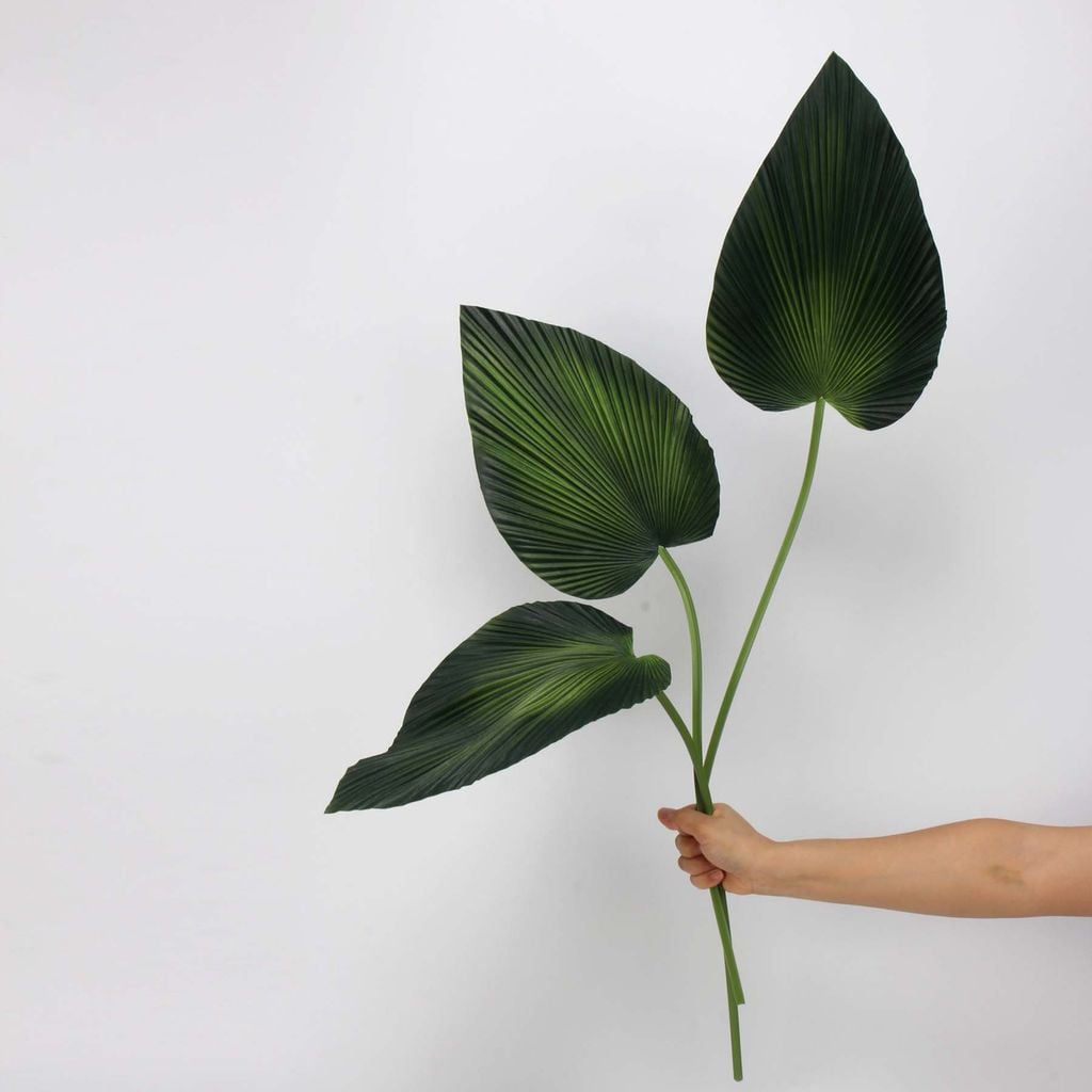 Cành Lá Chuối PU Quạt Nhọn Decor Bình Hoa