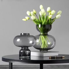 Bình Hoa Thủy Tinh Gợn Sóng Đèn Lồng Đan Mạch