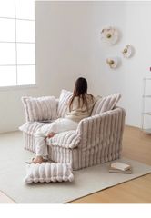 Ghế Thư Giãn Sofa Đơn Có Lót Gối Đệm Lông