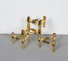 Chân Nến Hình Phân Tử 3 Chân Trang Trí Nối Tầng Decor