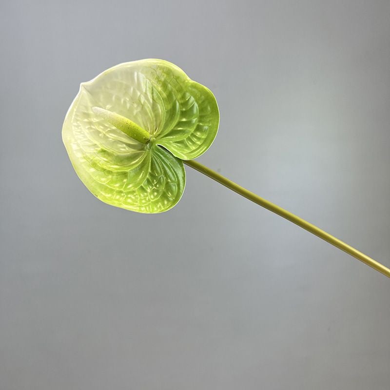 Hoa Môn Giả Anthurium Cành Đơn In 3D Decor Sang Trọng