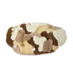 Thảm Chân Giường Dệt Nổi Maillard Tông Nâu