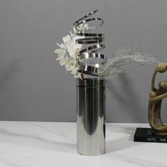 Bình Hoa Xoắn Thép Không Gỉ Trang Trí Hiện Đại