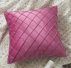 Vỏ Gối Tựa Lưng Nhung Hà Lan Dập Vân Kim Cương Trơn Màu