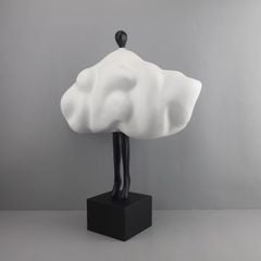 Tượng Decor Hình Nhân Vật Trong Đám Mây Trắng