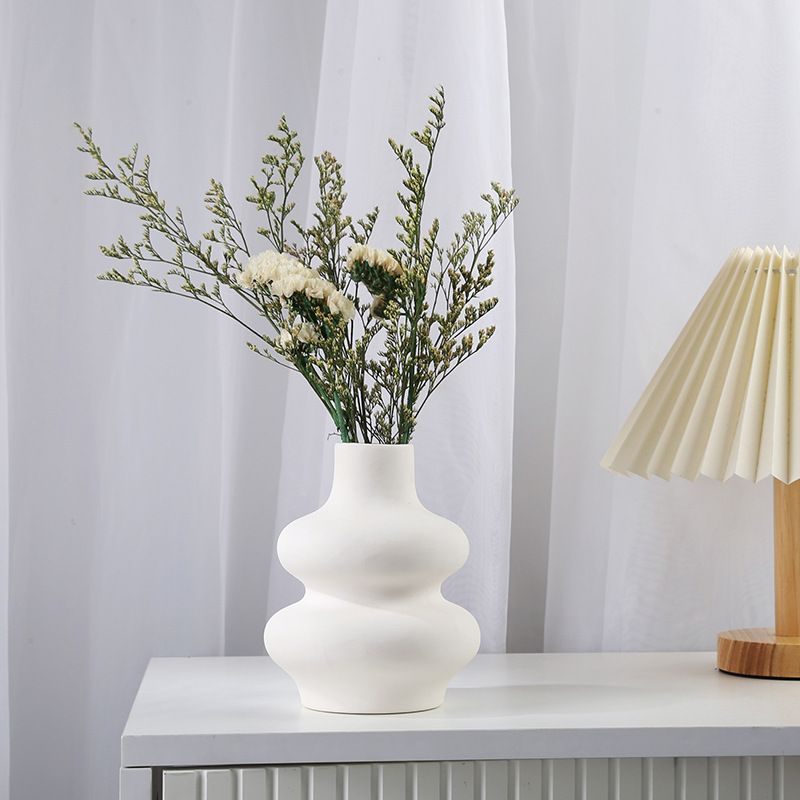 Bình Gốm Hình Bầu Gợn Sóng 3 Tầng