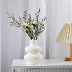 Bình Gốm Hình Bầu Gợn Sóng 3 Tầng