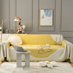 Chăn Phủ Sofa Nhung Chenille Jacquard Trang Trí Bảo Vệ Ghế Sofa