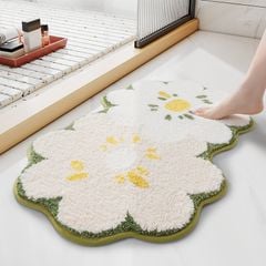 Thảm Lau Chân Siêu Thấm Cửa Ra Vào Dáng Hoa