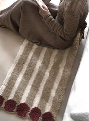 Thảm Lau Chân Dệt Lông Siêu Thấm Decor Các Vị Trí Trong Nhà Sọc Nâu