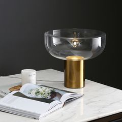 Đèn Bàn Ngủ Kiểu Ý Chao Đèn Gương Kính Nhũ Ngược