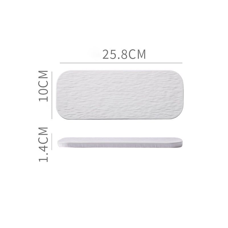 Dĩa Gốm Phẳng Trang Trí Bàn Ăn Tráng Miệng