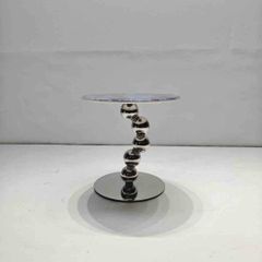 Bàn Trà Side Table Bàn Nhỏ Góc Phòng Inox Cao Cấp Dáng Cong