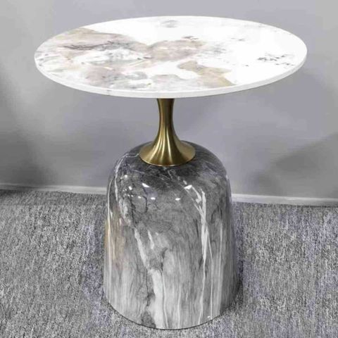 Bàn Trà Side Table Bàn Nhỏ Góc Phòng Hiện Đại Phong Cách Ý Kiểu Trụ Đá