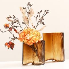 Bình Hoa Thủy Tinh Gợn Sóng Sáng Tạo