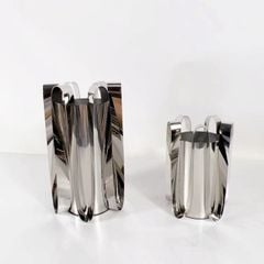 Bình Hoa Kim Loại Trang Trí Hiện Đại Hình Vòng Cung