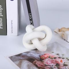 Đồ Decor Để Bàn Khối Tròn Gỗ 3 Vòng Dây Chuyền