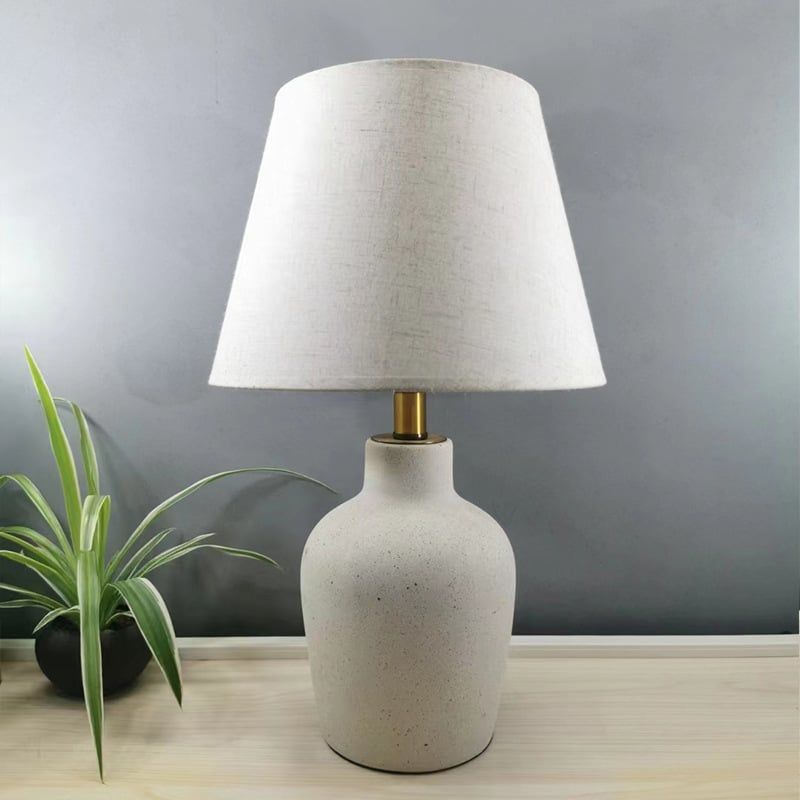 Đèn Bàn Đầu Giường Phong Cách Nâu Wabi Sabi Be Tối Giản