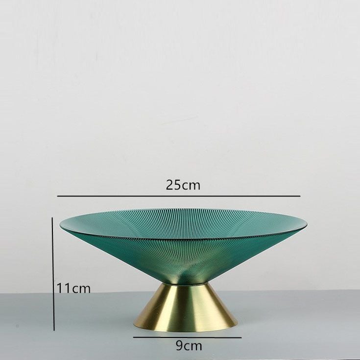 Khay Dĩa Thủy Tinh Tròn Trang Trí Bàn Tiệc