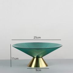 Khay Dĩa Thủy Tinh Tròn Trang Trí Bàn Tiệc