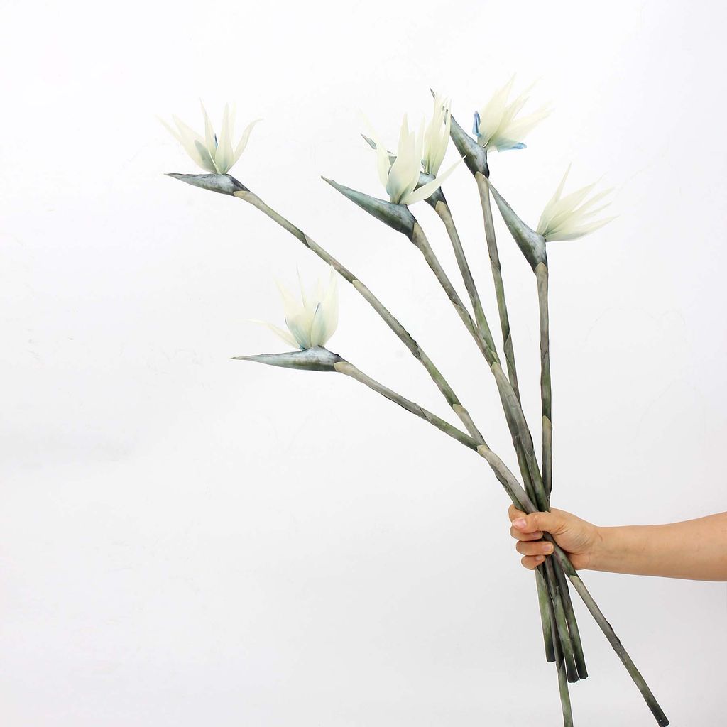 Hoa Lụa Giả Decor Hoa Chim Thiên Đường