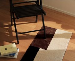 Thảm Sợi Lông Len Họa Tiết Hình Học Nâu Trang Trí Phòng Ngủ