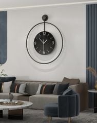 Đồng Hồ Treo Tường Tối Giản Minimalist Phối Vòng Kim Loại
