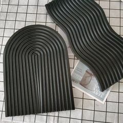 Thớt Gỗ Kẻ Sọc Gợn Sóng Đạo Cụ Chụp Ảnh Decor Bếp Sang Trọng