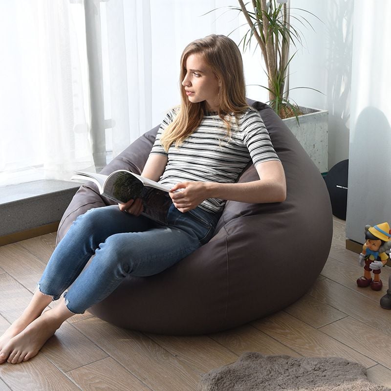 Ghế Lười Túi Đậu Da PU Chống Thấm Chống Bẩn 100x120cm