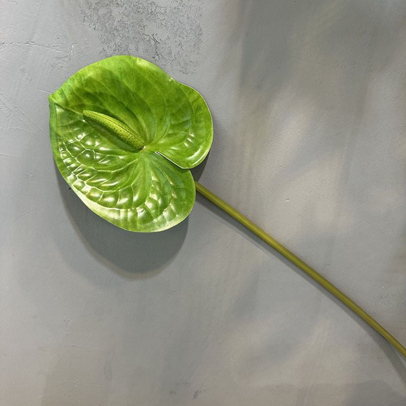Hoa Môn Giả Anthurium Cành Đơn In 3D Decor Sang Trọng