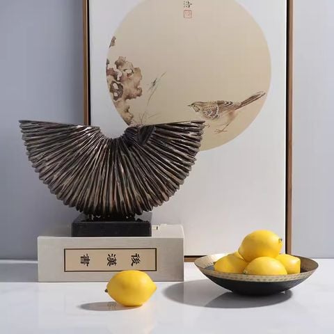 Tượng Decor Hình Bán Nguyệt Xếp Sọc Vintage