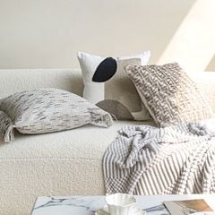 Vỏ Gối Tựa Lưng Sofa Cao Cấp Tông Nâu Tím Sang Trọng