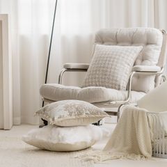 Vỏ Gối Tựa Lưng Sofa Tông Kem Trừu Tượng Wabi Sabi