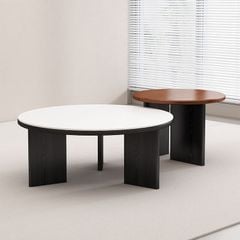 Bộ Bàn Trà Wabi Sabi Gỗ Đen Nâu