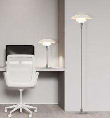 Đèn Sàn Thiết Kế Dáng Vòm Đan Mạch Thân Inox Mạ Điện