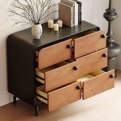 Tủ Console Chân Sắt Gỗ Thông Mỹ Phong Cách Pháp Retro