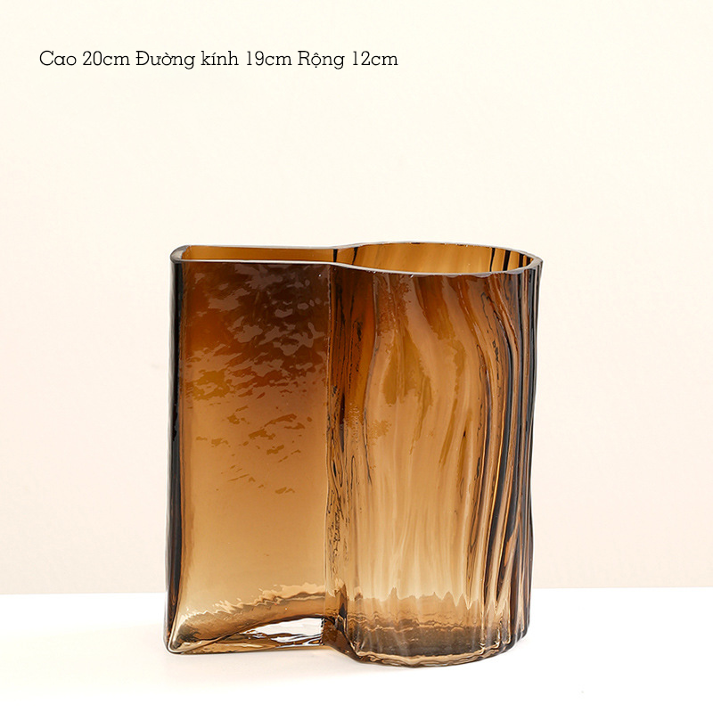 Bình Hoa Thủy Tinh Gợn Sóng Sáng Tạo