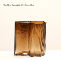 Bình Hoa Thủy Tinh Gợn Sóng Sáng Tạo